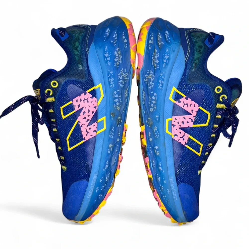 New Balance Fresh Foam X More Trail v2 Vibram Sole Blue Vibrant Pink Size 7.5 - Picture 4 of 15